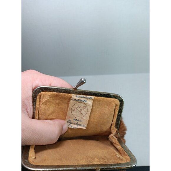 Vintage Genuine Kangaroo Fur Leather Made In Melbourne Small Wallet Coin Purse - Picture 5 of 7